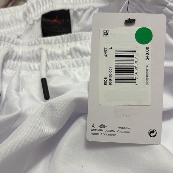 Boys Jordan Jumpman White Woven Lined Drawstring Shorts Size Large New With Tags - Picture 9 of 12